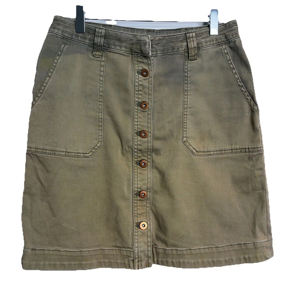 Anthropologie Pilcro and The Letterpress Mini Skirt Sz 2 Women Army Green Grunge